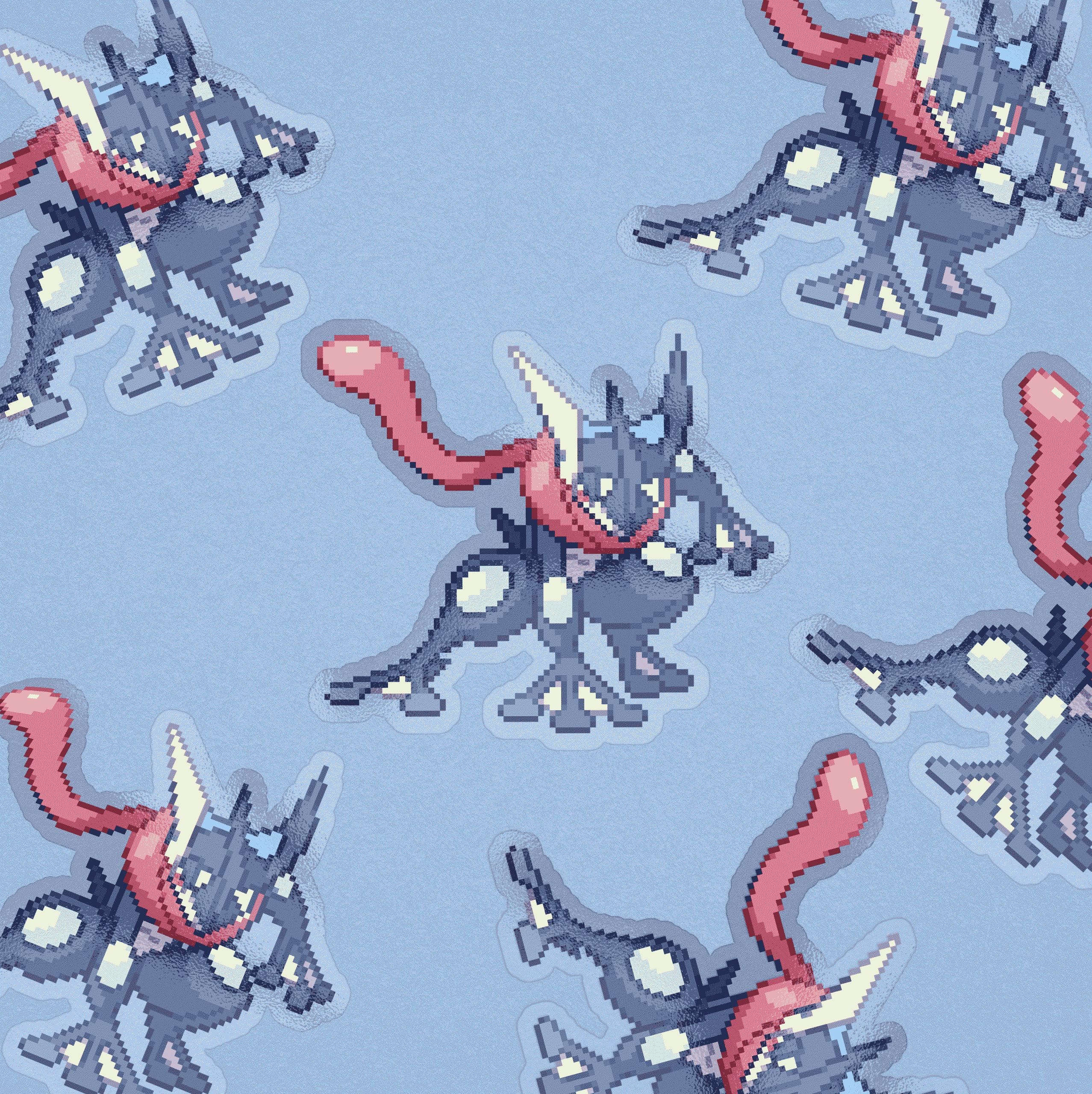 greninja pixel sticker greninja pixel sticker