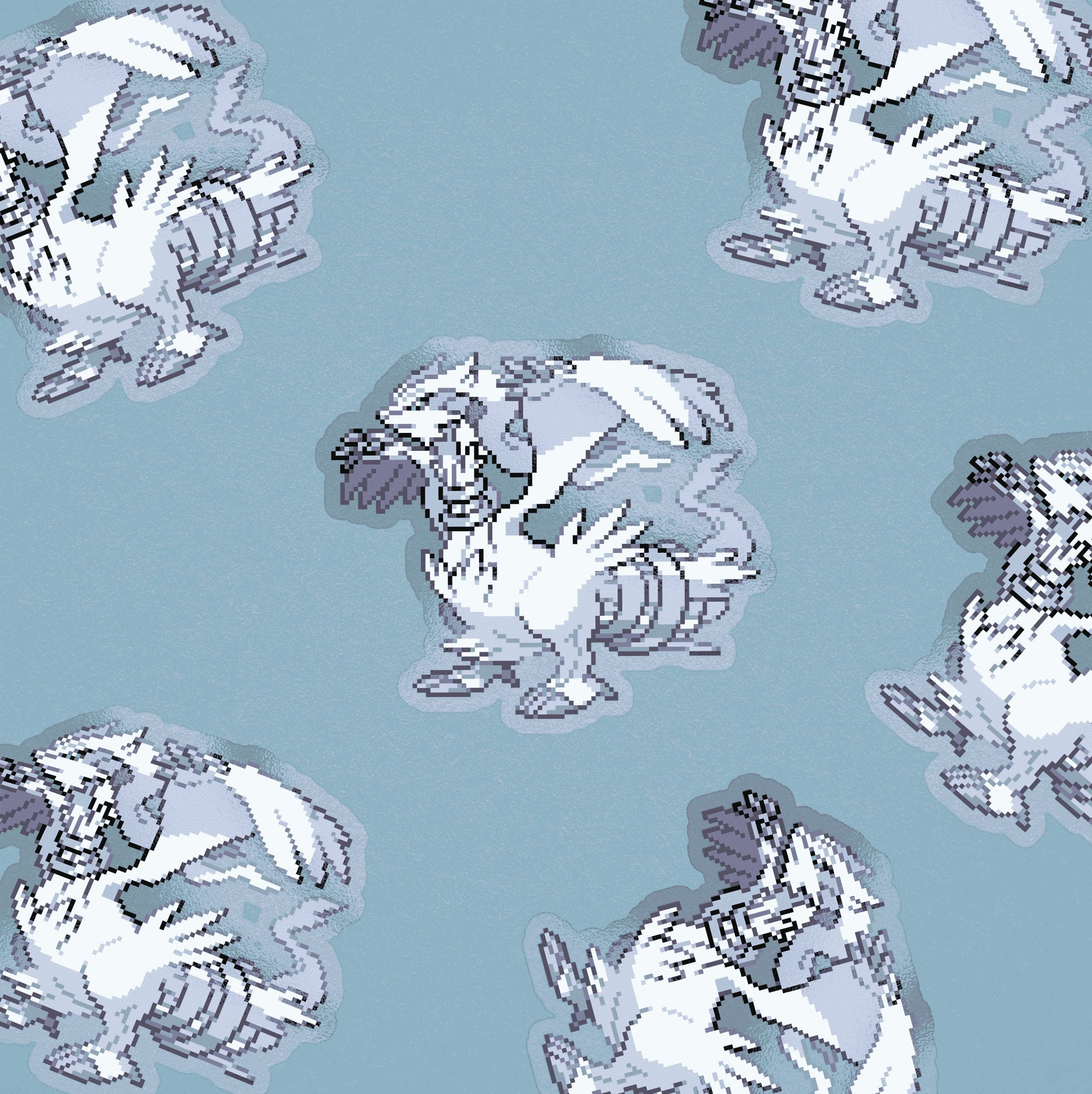 reshiram pixel sticker reshiram pixel sticker